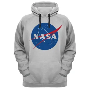 هودی مردانه مدل NASA کد PN26 رنگ طوسی روشن