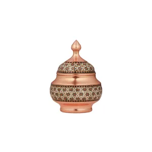 قندان خاتم کاری مسی مدل نقلی کد 312
