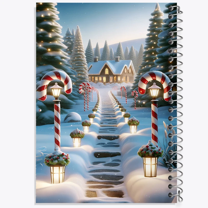 دفتر مشق 50 برگ خندالو طرح کلبه ی برفی کد F8289