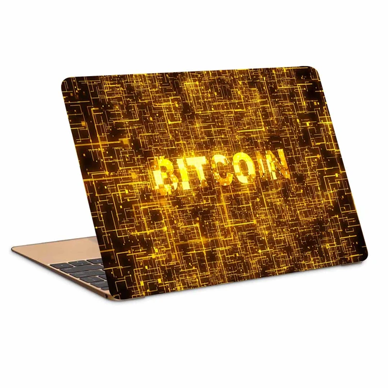 استیکر لپ تاپ طرح bitcoin کد p-1049 مناسب برای لپ تاپ 15.6 اینچ