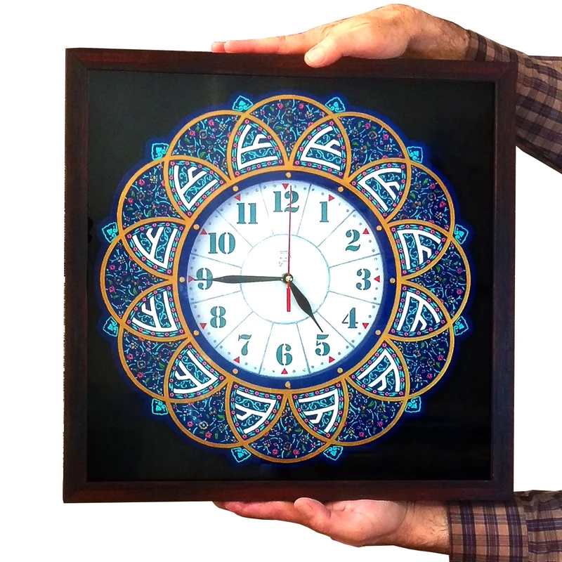 عکس شماره 3 : ساعت دیواری لوح هنر طرح علی علیه السلام کد 171