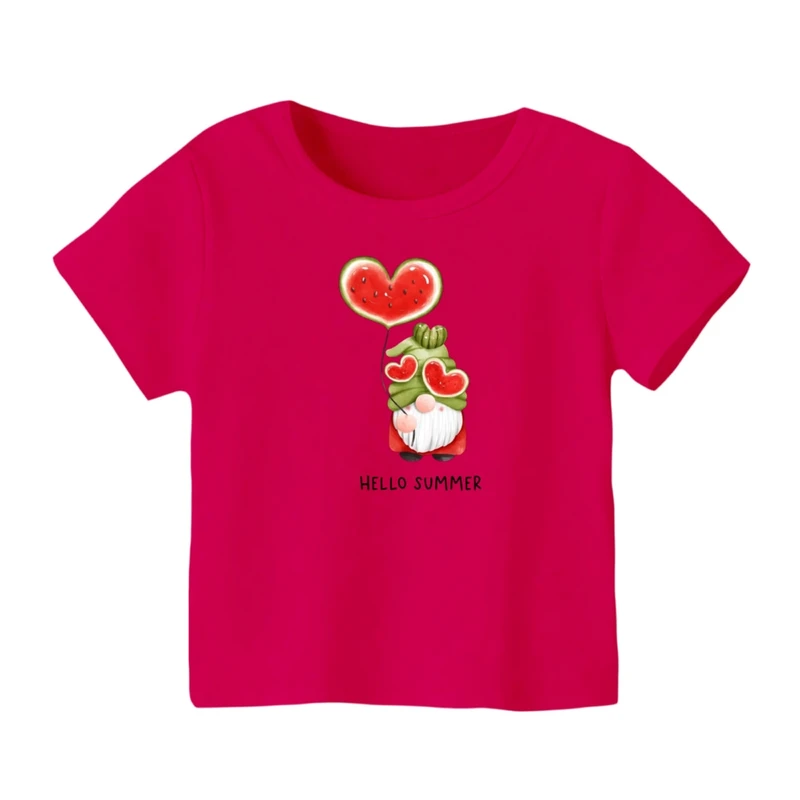 تی شرت آستین کوتاه بچگانه مدل بابانوئل و هندوانه یلدایی کد 5