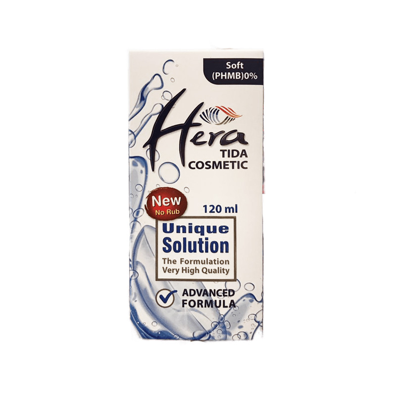 محلول شستشوی لنز هرا مدل soft حجم 120 میلی لیتر