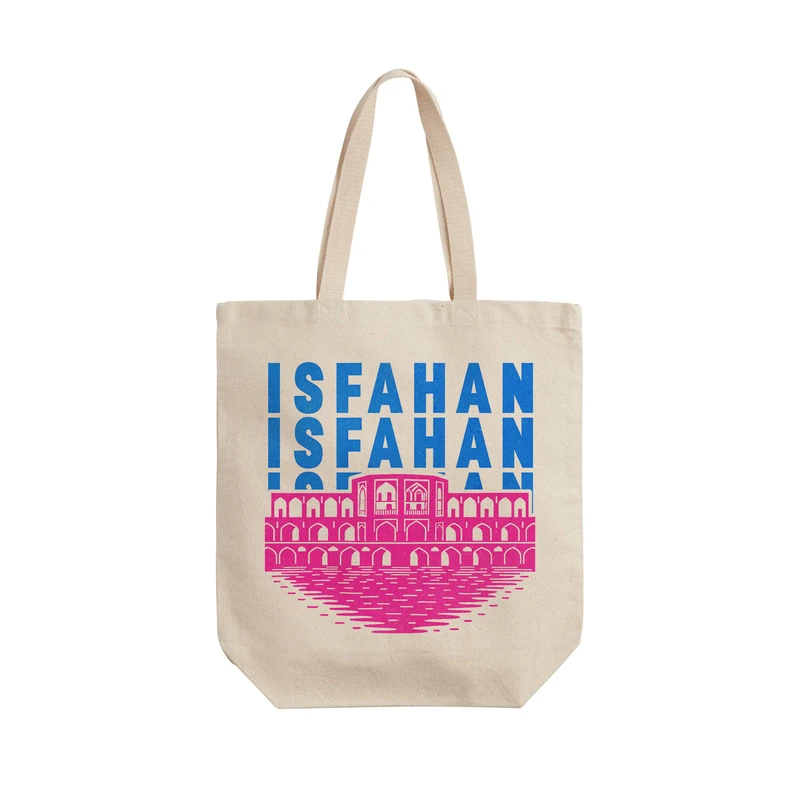 ساک خرید ترمه طراحان ایده مدل نماد پل خواجو اصفهان کد map0053 - L