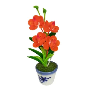 گلدان به همراه گل مصنوعی مدل 940216