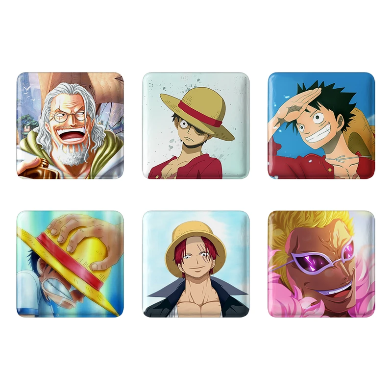مگنت خندالو مدل انیمه وان پیس One Piece کد 454A مجموعه 6 عددی