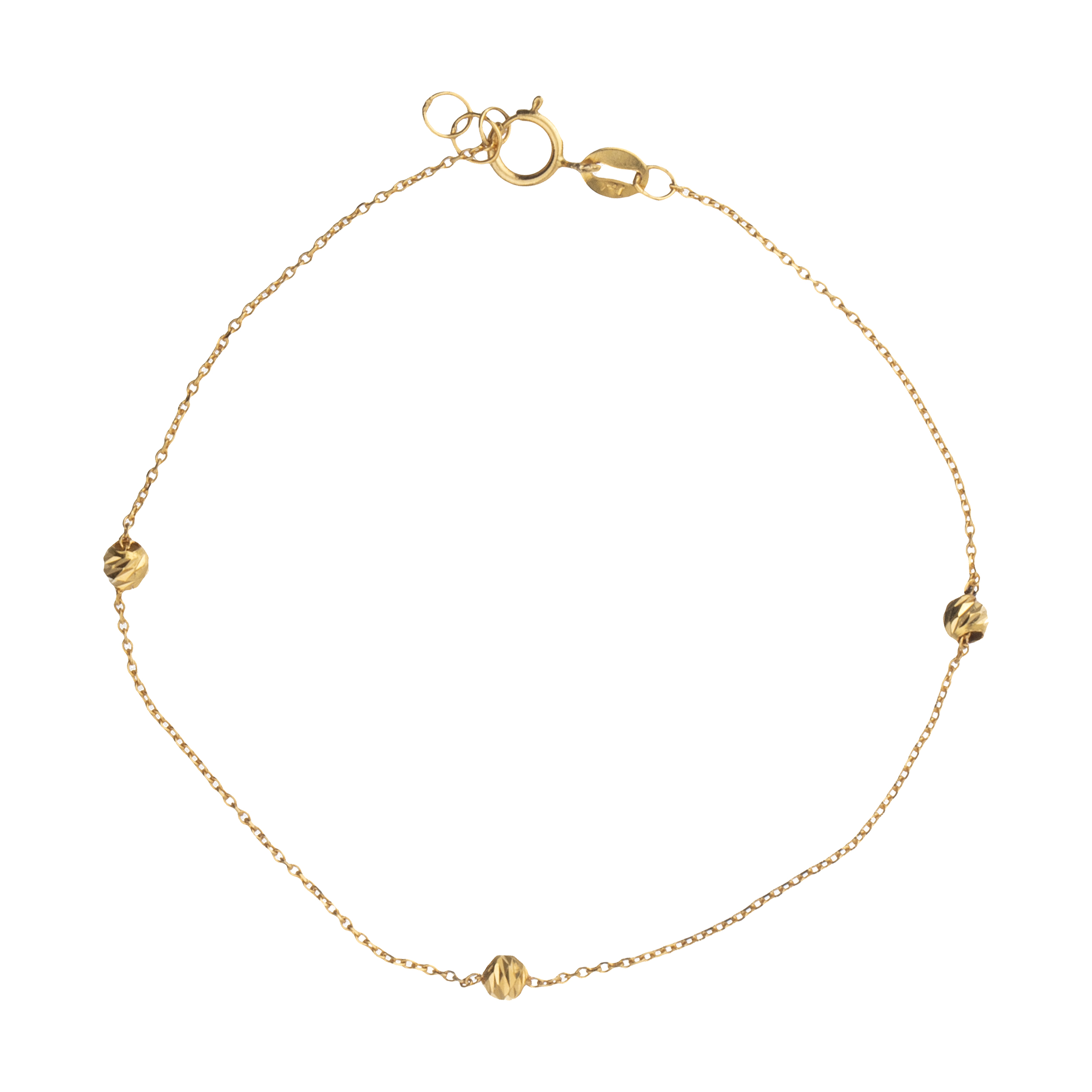 دستبند طلا 18 عیار زنانه مایا ماهک مدل MB1066 طرح گوی تراش