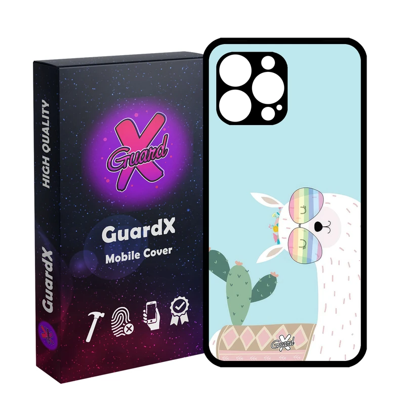 کاور گارد ایکس طرح لاما مدل Glass10644 مناسب برای گوشی موبایل اپل iPhone 12 Pro