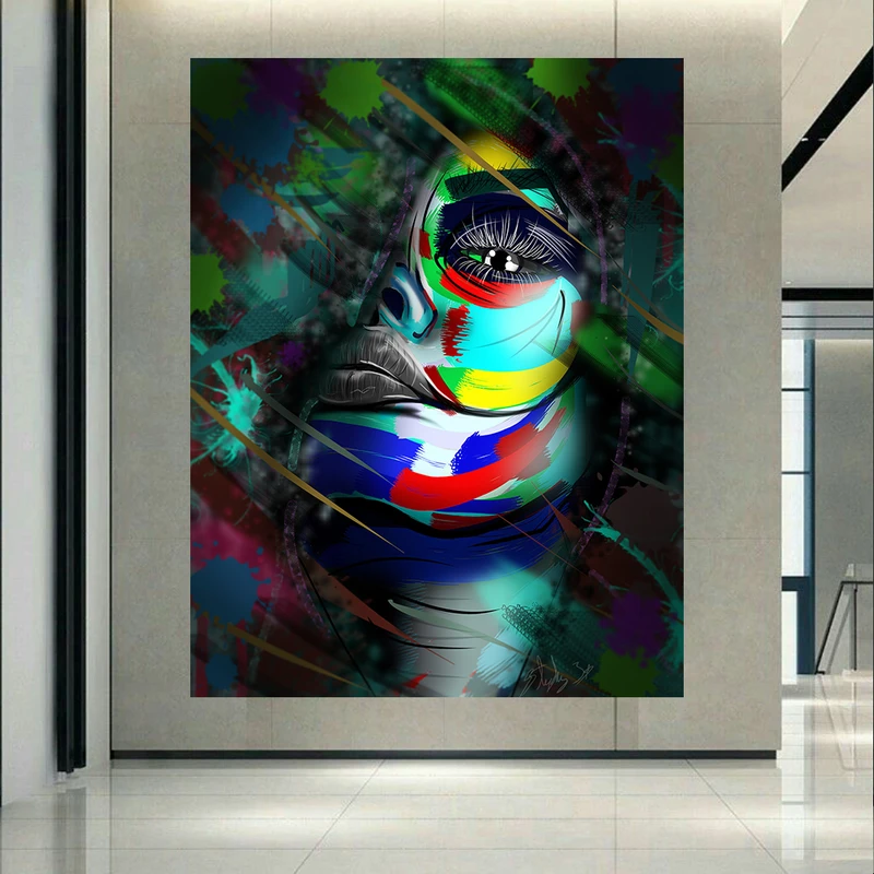 پوستر طرح آرایشگاه زنانه مدل چهره کالرفول کد AR31039