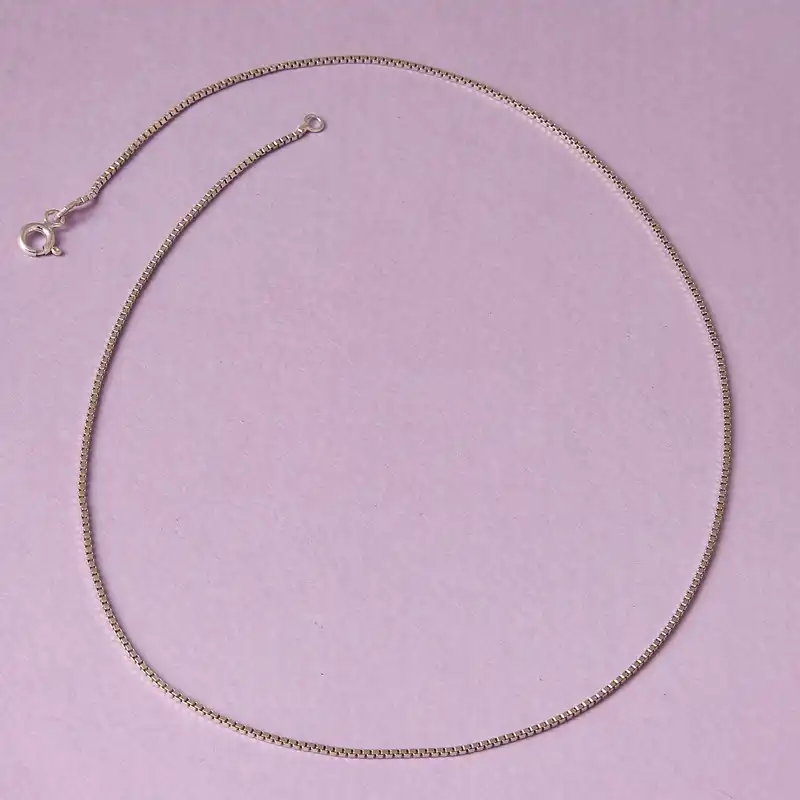 زنجیر نقره زنانه مدل ونیزی ریزبافت ایتالیایی کد ZR_078