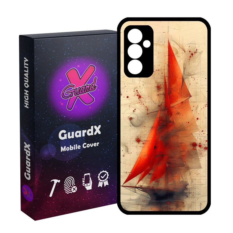 کاور گارد ایکس طرح کشتی مدل Glass10812 مناسب برای گوشی موبایل سامسونگ Galaxy A55 / A55 5G