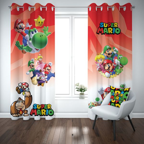 پرده شمسه نگار مدل CK  super mario سایز 140×280 سانتی متر پرده شمسه نگار مدل CK  super mario سایز 140×280 سانتی متر