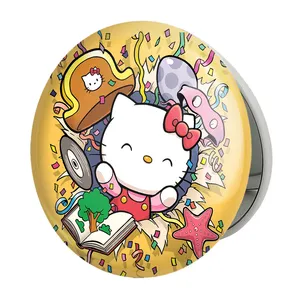آینه جیبی خندالو طرح هلو کیتی مدل تاشو کد 24751 