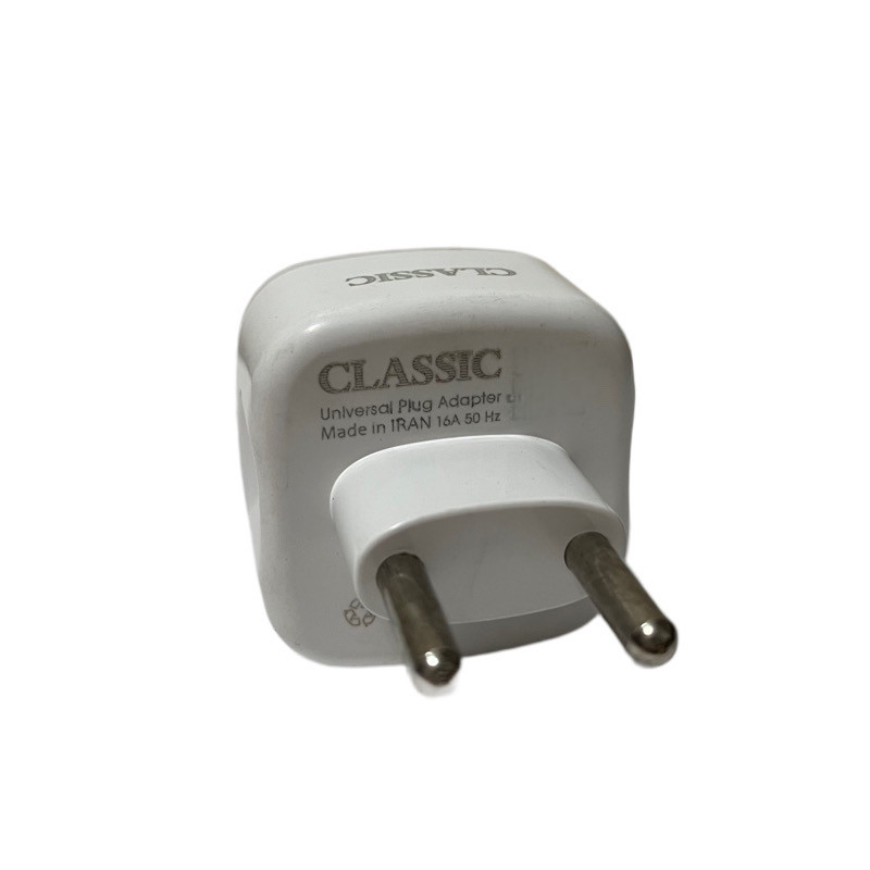 دو شاخه تبدیل برق 3 به 2 کلاسیک مدل C-001 چراغ دار دو شاخه تبدیل برق 3 به 2 کلاسیک مدل C-001 چراغ دار