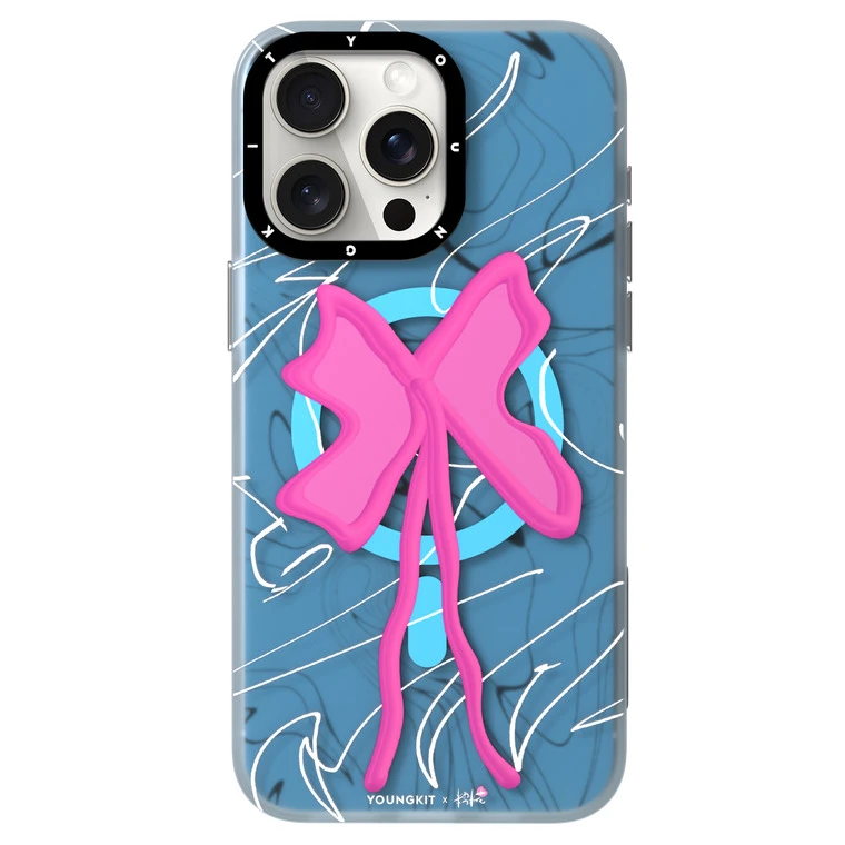 کاور یانگ کیت مدل Pink Bow Magsafe مناسب برای گوشی موبایل اپل iphone 14 promax