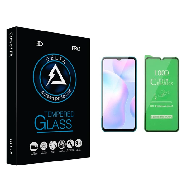 محافظ صفحه نمایش سرامیکی دلتا مدل Fit مناسب برای گوشی موبایل شیائومی Redmi 9A