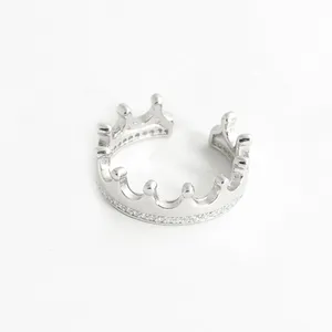 انگشتر نقره زنانه مدل تاج کد SN1133