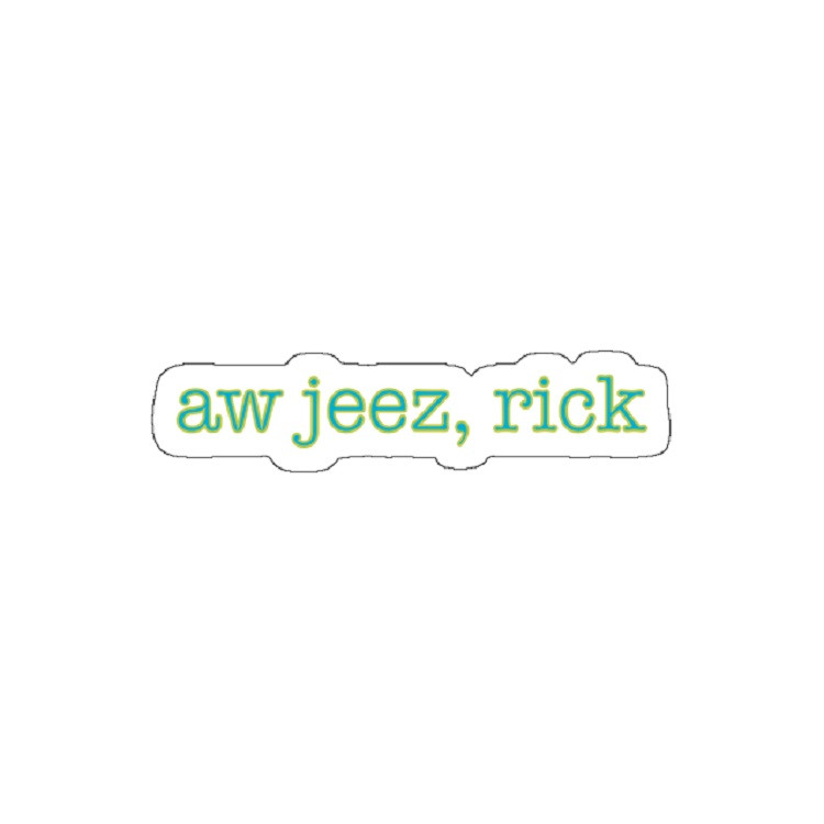 استیکر لپ تاپ مدل Aw jeez, Rick