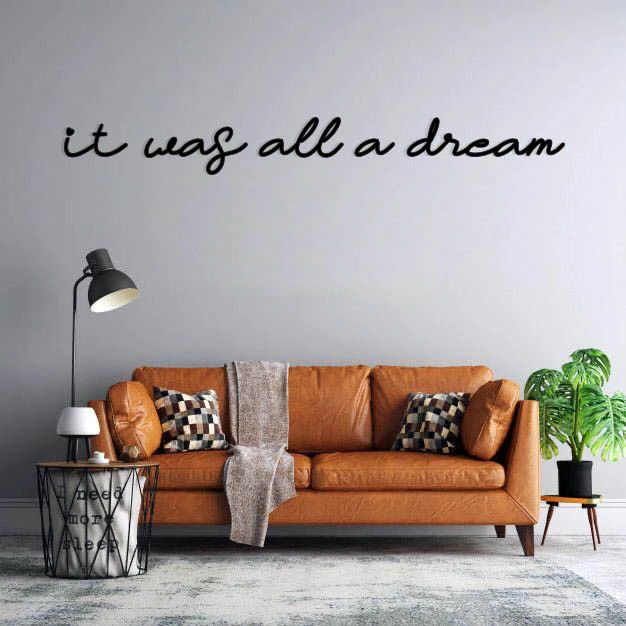 استیکر دیواری طرح it was all a dream مجموعه 6 عددی  