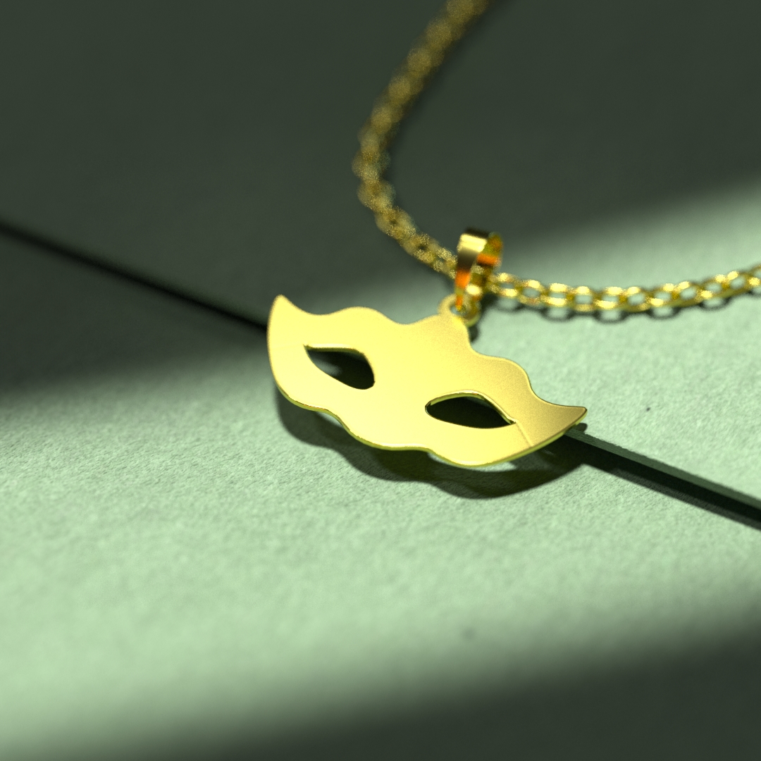 گردنبند طلا 18 عیار زنانه مدوپد مدل هالووین کد G3-1-1011