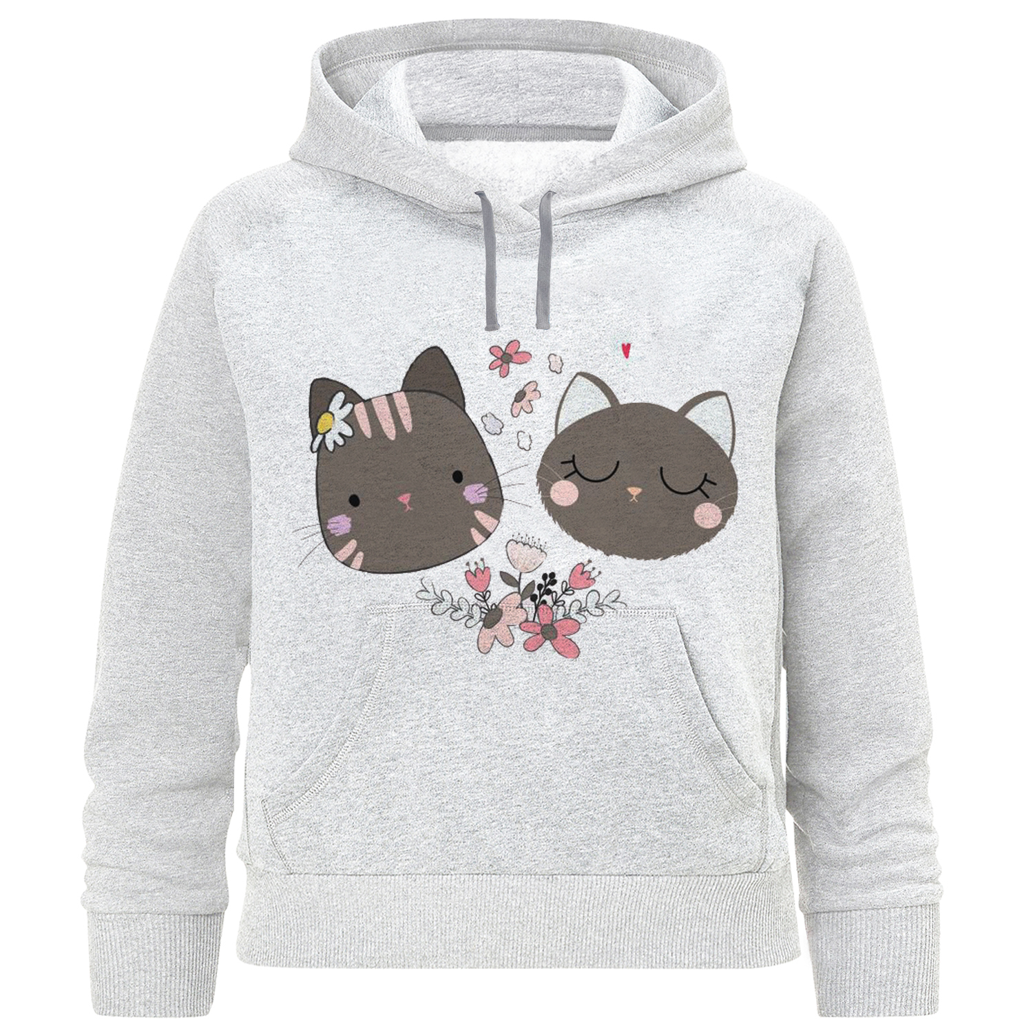 هودی دخترانه مدل دو گربه F729