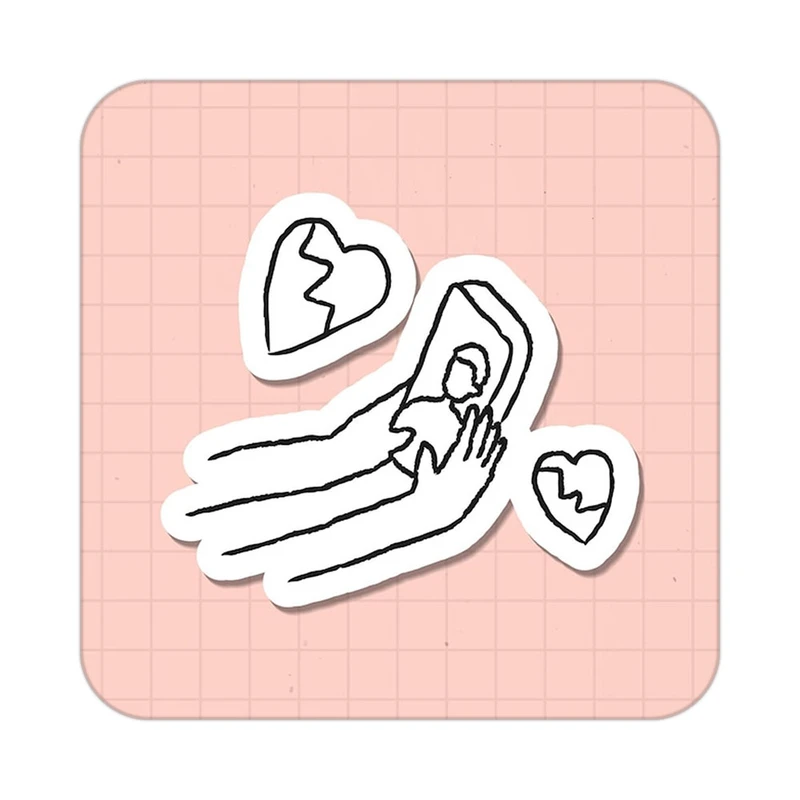 زیر لیوانی کاکتی طرح عاشقانه مدل mp40218