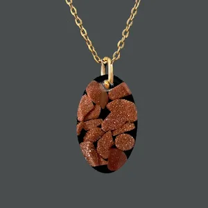گردنبند مدل سنگ طبیعی دلربا کد Art61