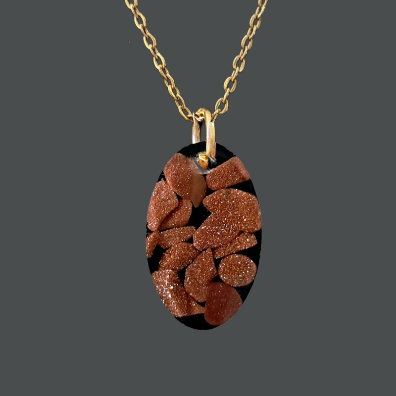 گردنبند مدل سنگ طبیعی دلربا کد Art61
