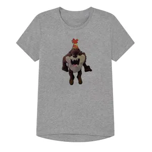 تی شرت آستین کوتاه پسرانه مدل انمیشن باگز بانی کد Z08 رنگ طوسی