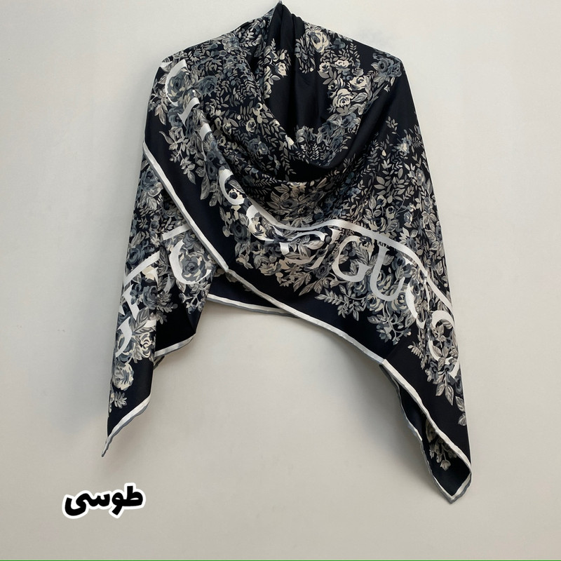 روسری زنانه مدل ابریشم توییل دست دوز کد 9966