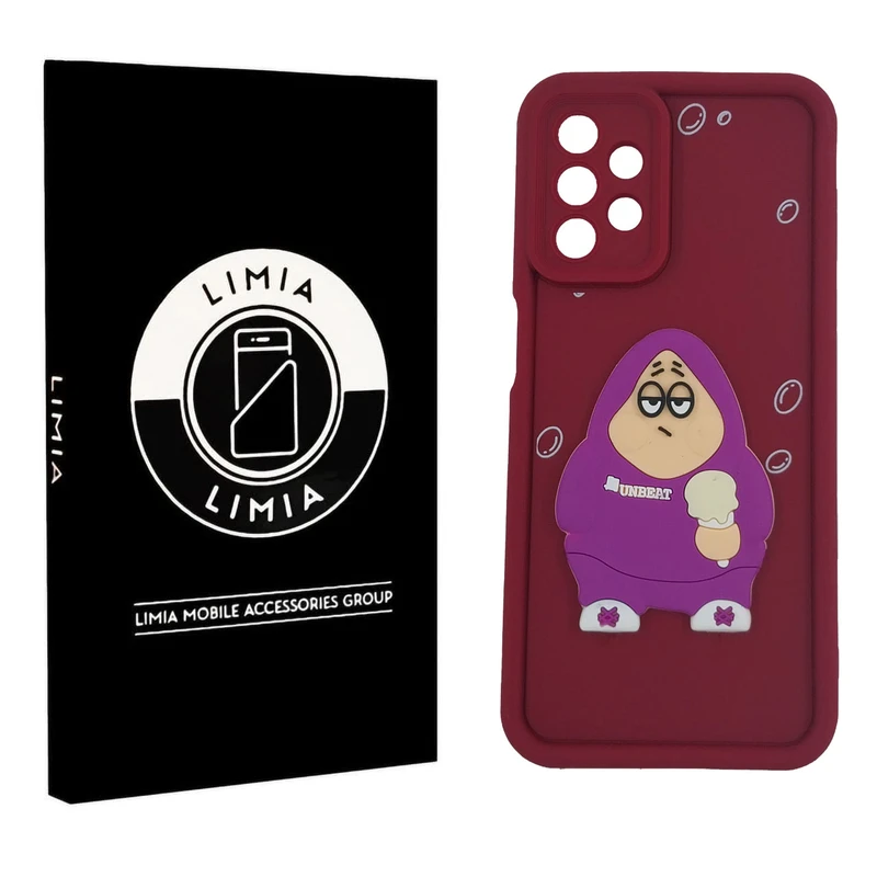 کاور لیمیا مدل سولید لنزدار طرح عروسکی برجسته مناسب برای گوشی موبایل سامسونگ Galaxy A32 4G