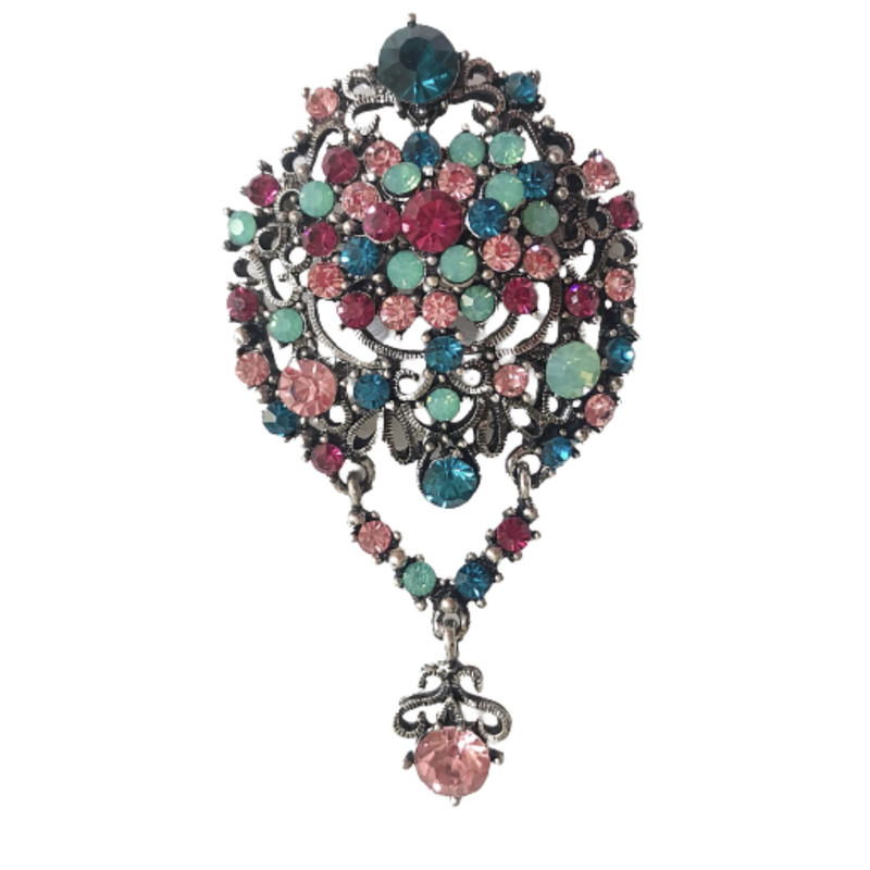 گل سینه زنانه مدل نگین دار H0100 گل سینه زنانه مدل نگین دار H0100