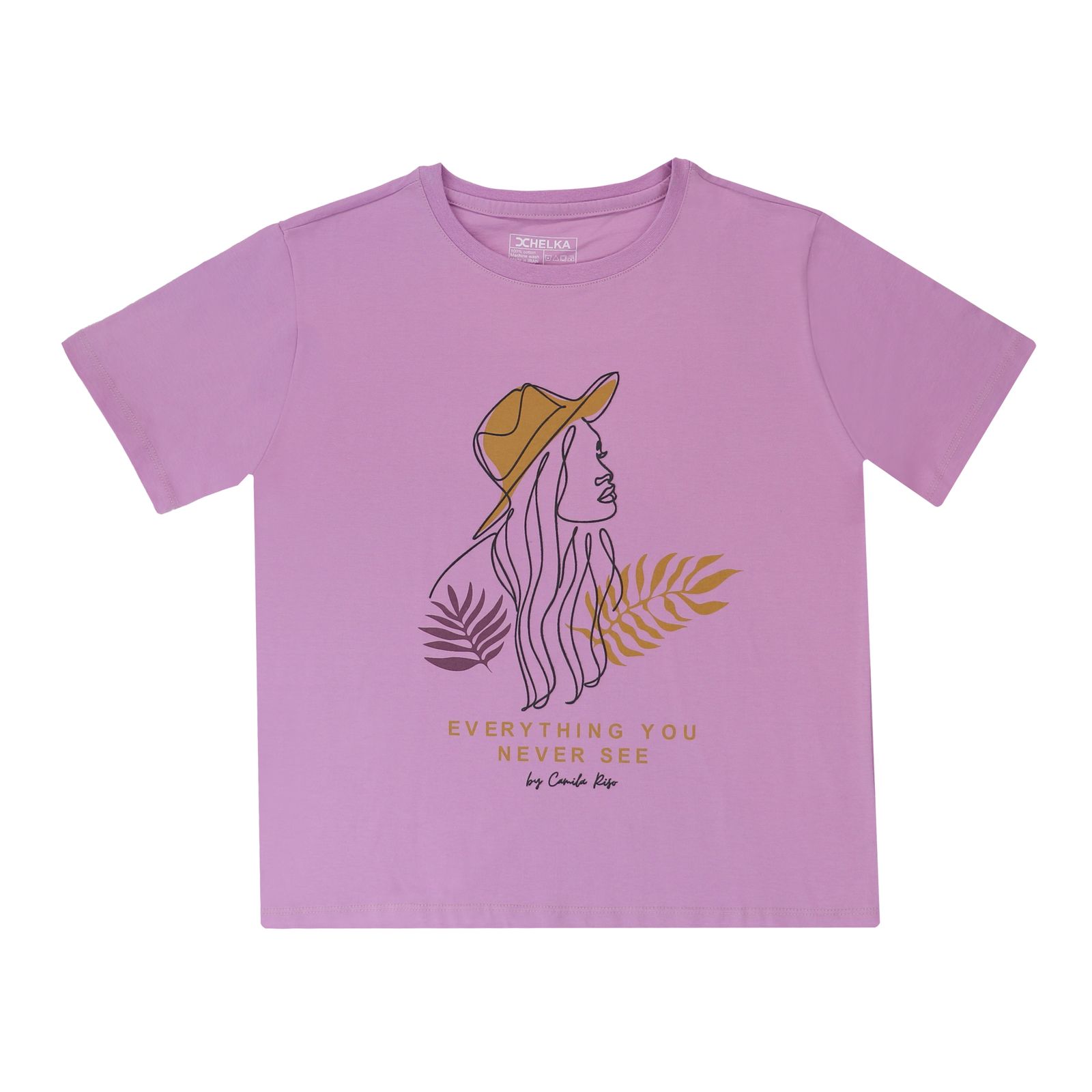 تی شرت آستین کوتاه زنانه هلکاپاژ مدل دختر جذاب - - 1