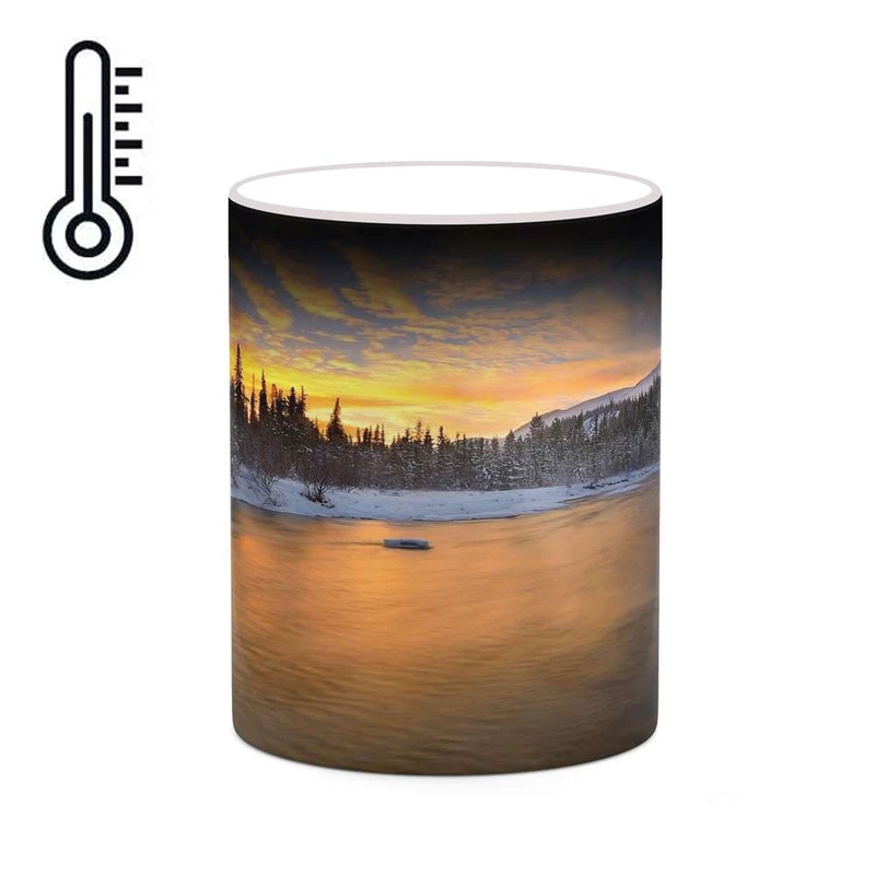 ماگ حرارتی کاکتی مدل منظره برفی کد mgh18464