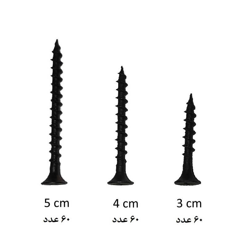 پیچ ام دی اف مدل MTSN-MDF-30-40-50 مجموعه 180 عددی
