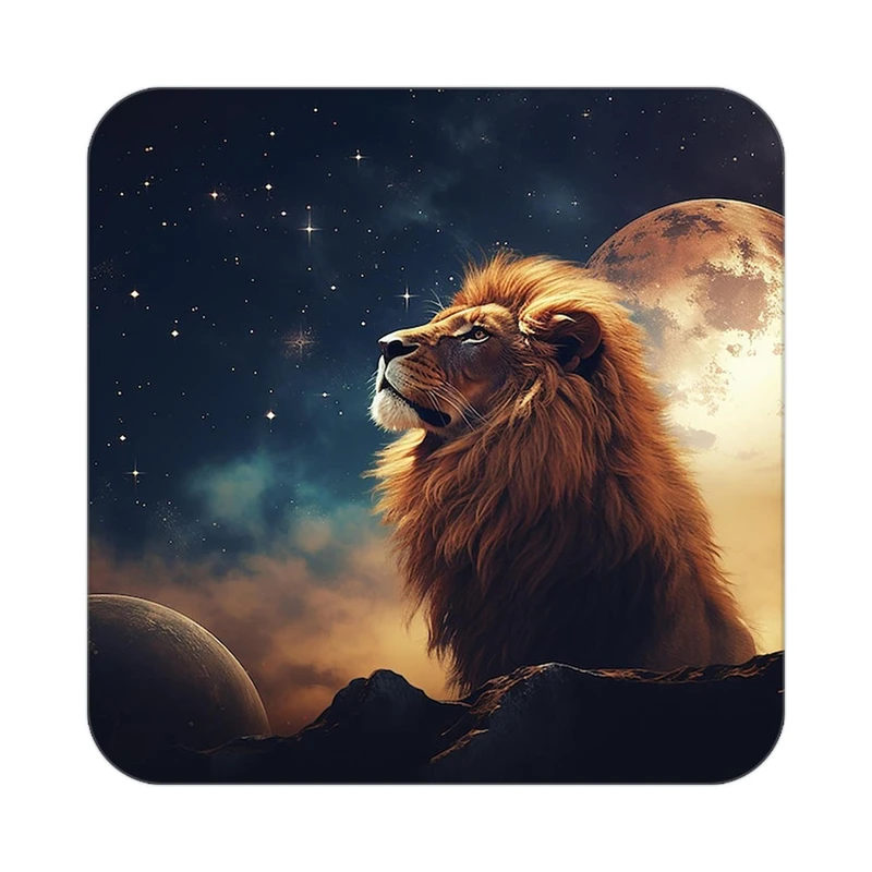 زیر لیوانی کاکتی طرح شیر مدل mp24177