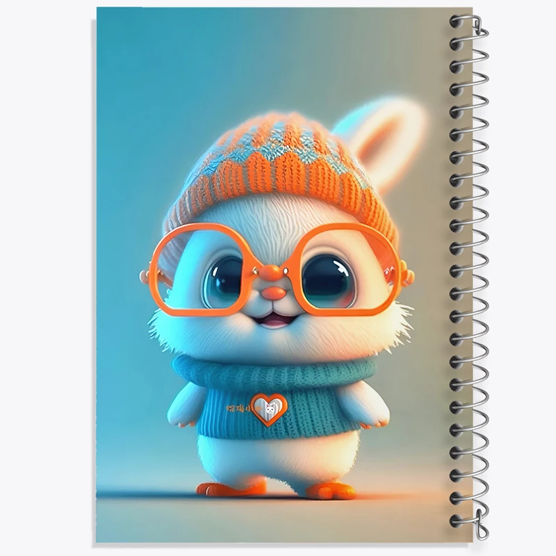 دفتر شطرنجی 50 برگ خندالو طرح خرگوش کیوت کد F5678