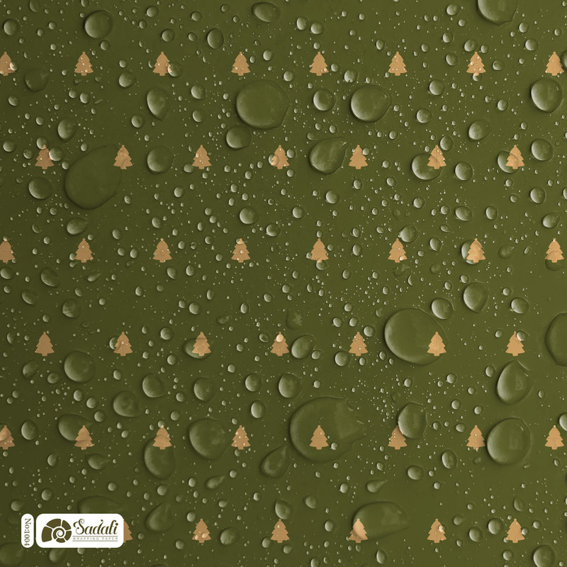 کاغذ کادو صدفی طرح کاج بسته 2 عددی