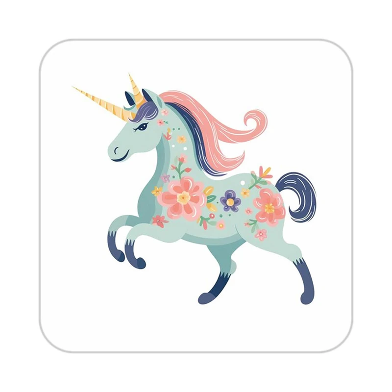 زیر لیوانی کاکتی طرح اسب تک شاخ و یونیکورن مدل mp31476