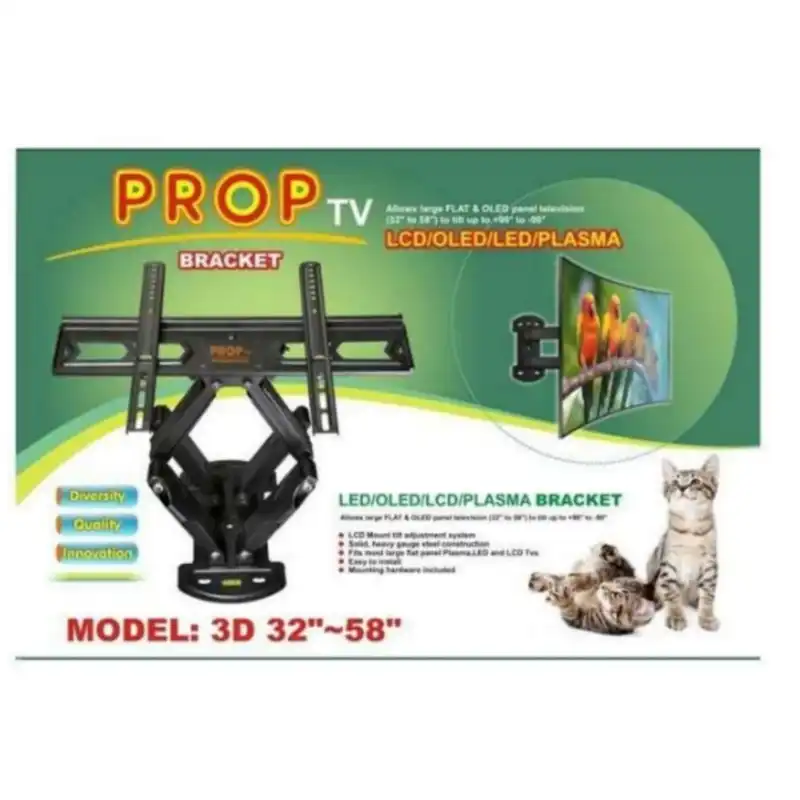 پایه دیواری تلویزیون پروپ مدل 3D مناسب برای تلویزیون های 32 تا 58 اینچ