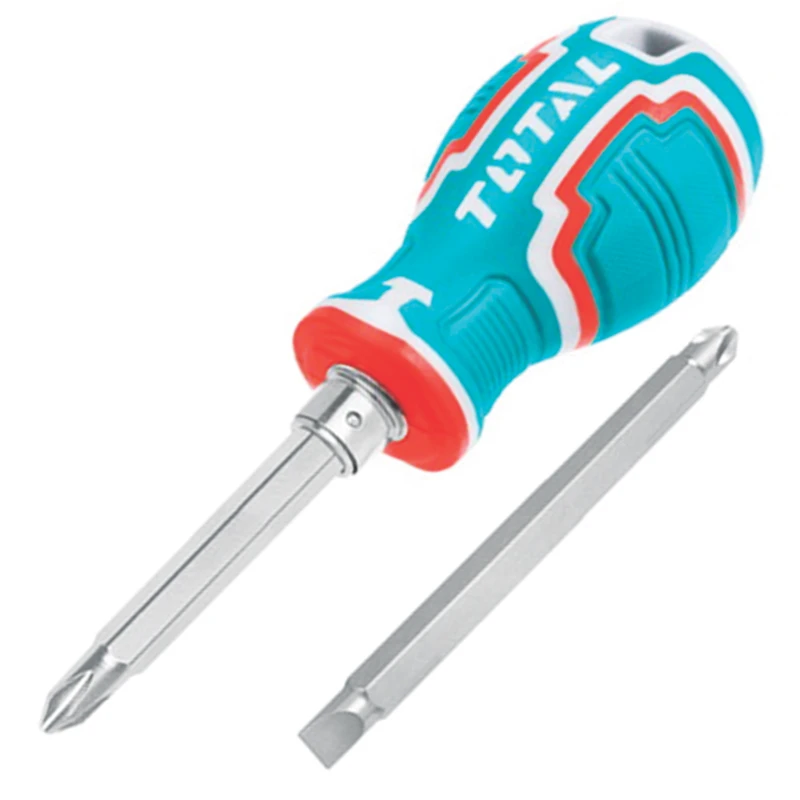 پیچ گوشتی یک سر چهارسو یک سر دو سو توتال مدل THT250216 سایز 180 میلی متر