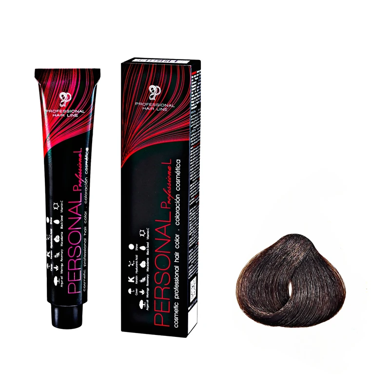 رنگ مو پرسونال پی ال شماره 5.00 حجم 100 میلی لیتر رنگ قهوه ای روشن قوی