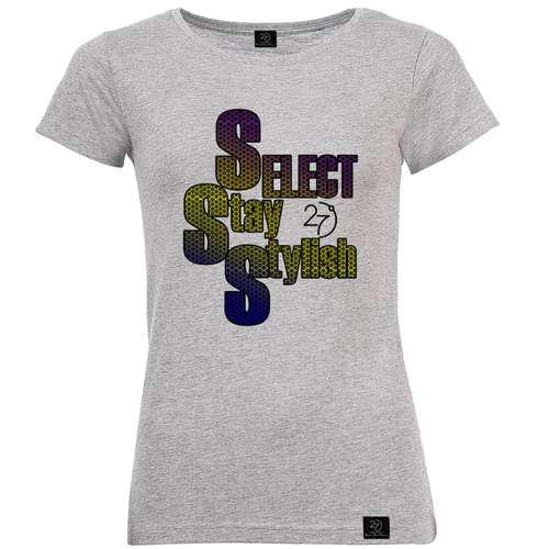 تیشرت زنانه 27 طرح SELECT STAY STYLISH کد H35