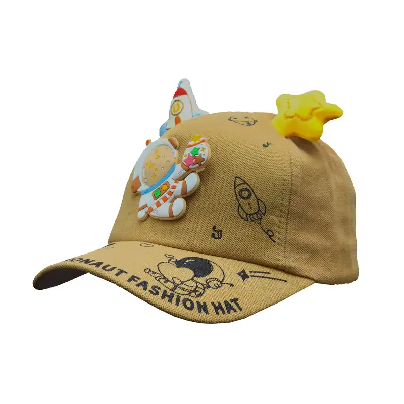 کلاه کپ بچگانه طرح فضانورد رنگ نسکافه ای