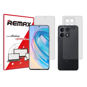 Remax transparent screen protector HyGEL model suitable for the Honor X8a mobile phone along with the back of the phone