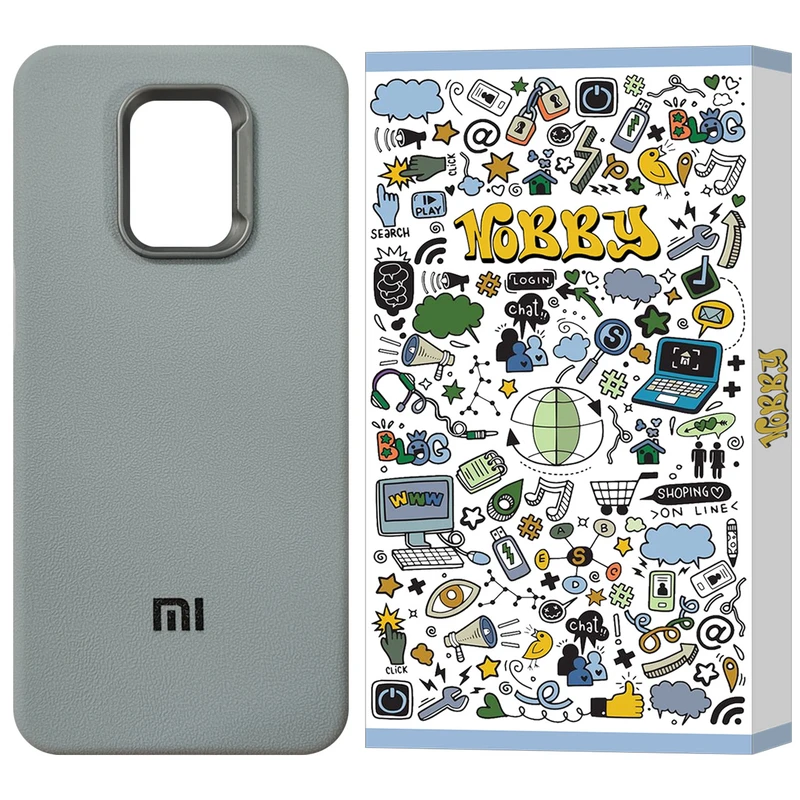 کاور نابی مدل قاب Leather Design طرح چرمی مناسب برای گوشی موبایل شیائومی Redmi Note 9S / Note 9 Pro / Note 9 Pro Max