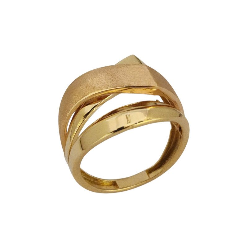 انگشتر طلا 18 عیار زنانه گنجینه هنر خوش نشین مدل دکوپاژ کد A1014 سایز 56