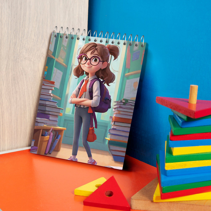 دفتر یادداشت 50 برگ کایرا مدل دختر مدرسه