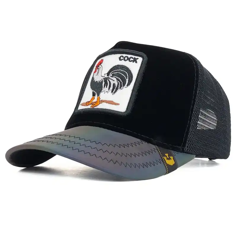 کلاه کپ گورین براز مدل پشت تور طرح خروس کد 1130