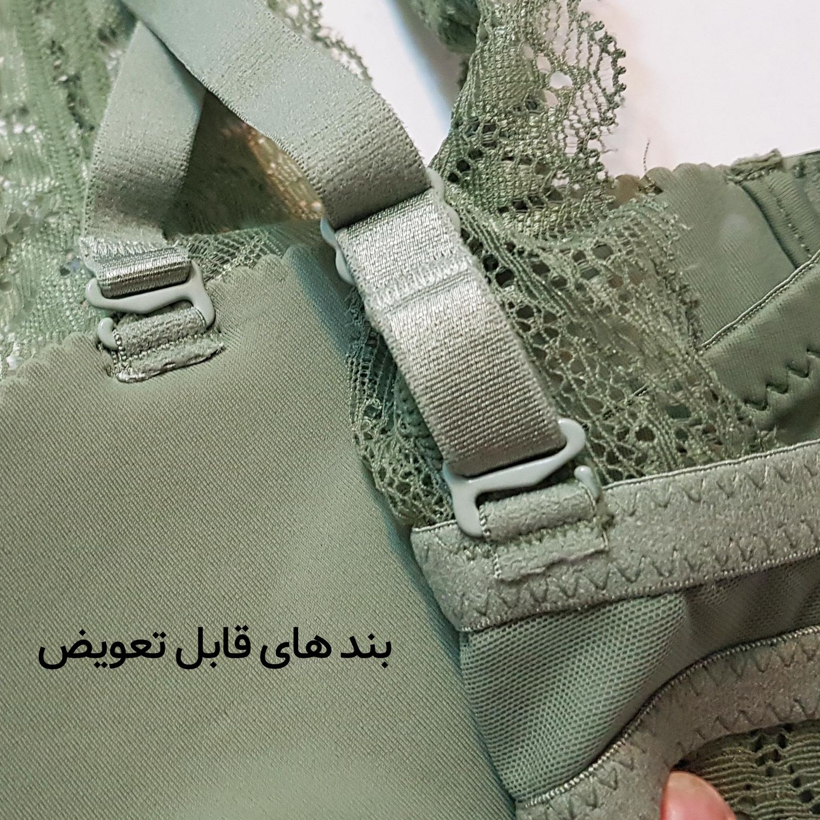 سوتین زنانه بدون فنر ماییلدا مدل پوش آپ بند متحرک کد 5247-833 رنگ سبز -  - 8